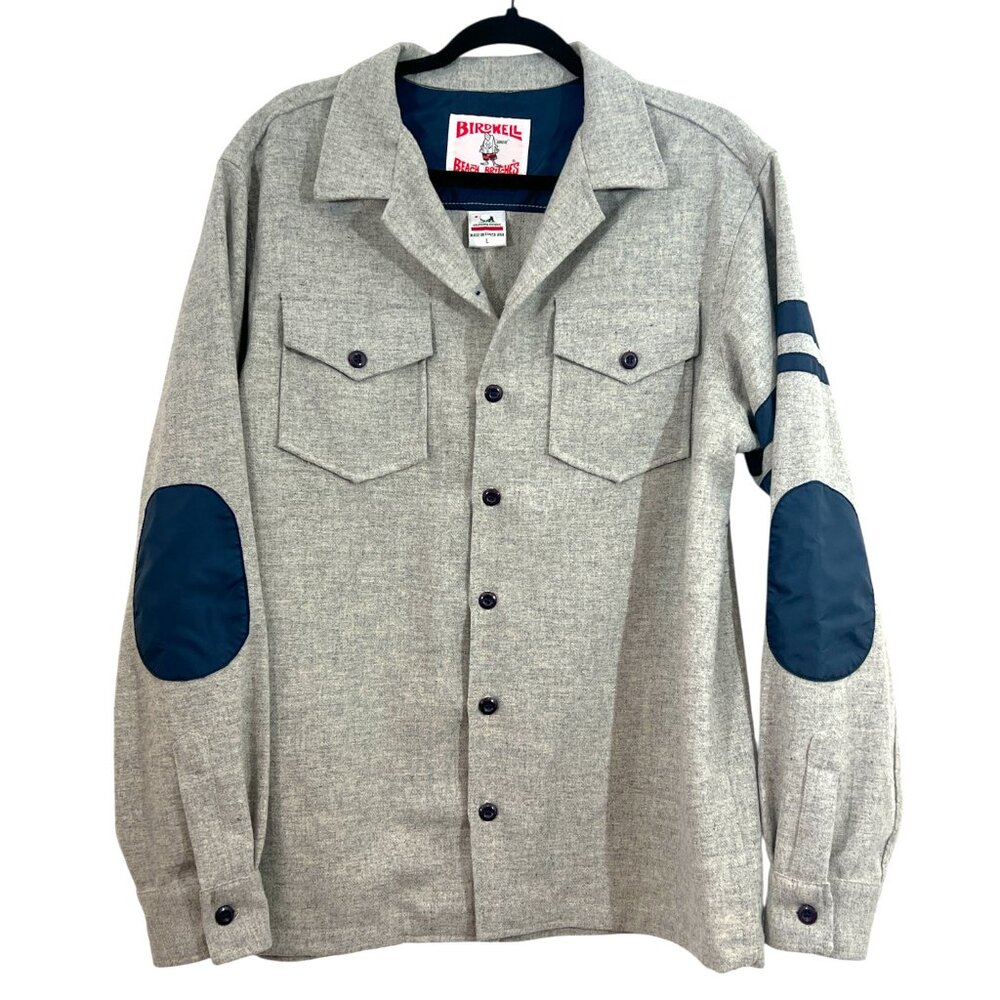 Birdwell Beach Britches Wool Button Front Gray Large Pre-Loved